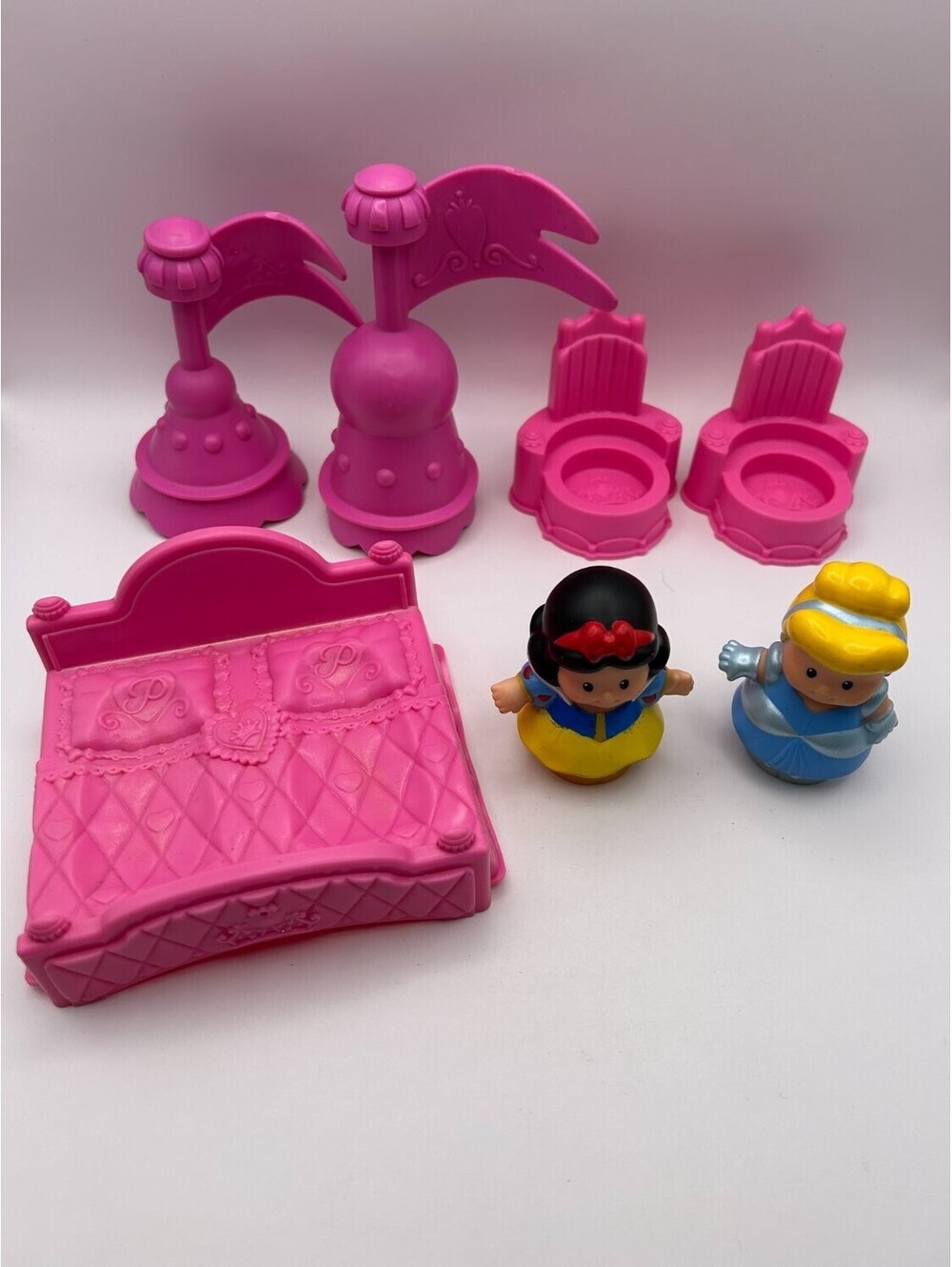 Fisher-Price Little People Disney Princess Castle Replacement Bed Chairs Flags